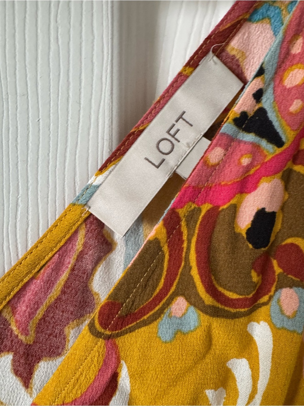 LOFT Paisley Floral Maxi Tie-Waist Dress - Picture 5 of 5